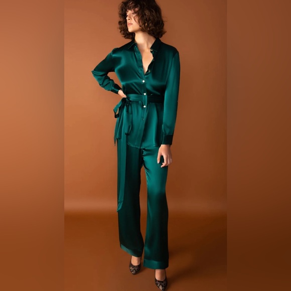 Chloe Kristyn Bettina Top in emerald green - size medium - new with tags - Picture 2 of 10